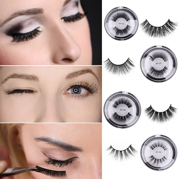 

3d mink hair fake lashes long extension lashes 1pair false eyelashes dense with box wispy makeup beauty extension tools