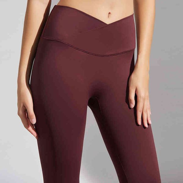 

chrleisure leggings for fitness breathable yoga pants waist cross sports tights reflective printing sweatpants women