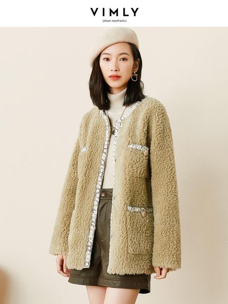 

women's fur & faux vimly coat f3659, Black