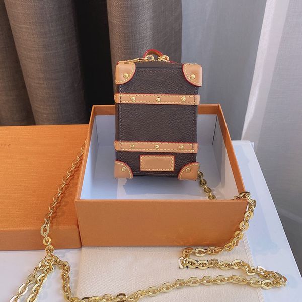 

chain shoulder bags mini backpack keychain women wallet genuine leather letter rivet zipper lady hand bag ing