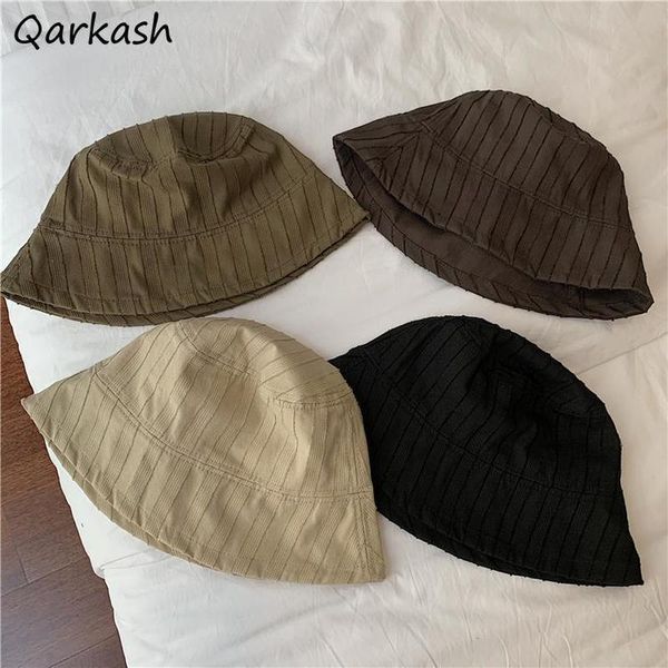 

wide brim hats solid bucket women sun protection harajuku korean style street trendy simple mujer 4 colors casual femme daily design ins, Blue;gray