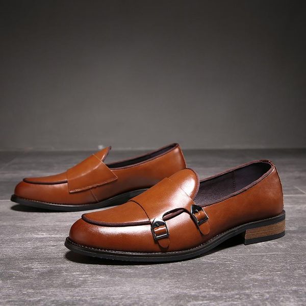 

dress shoes wedding men gentleman british business loafers paty leather flats oxfords for, Black