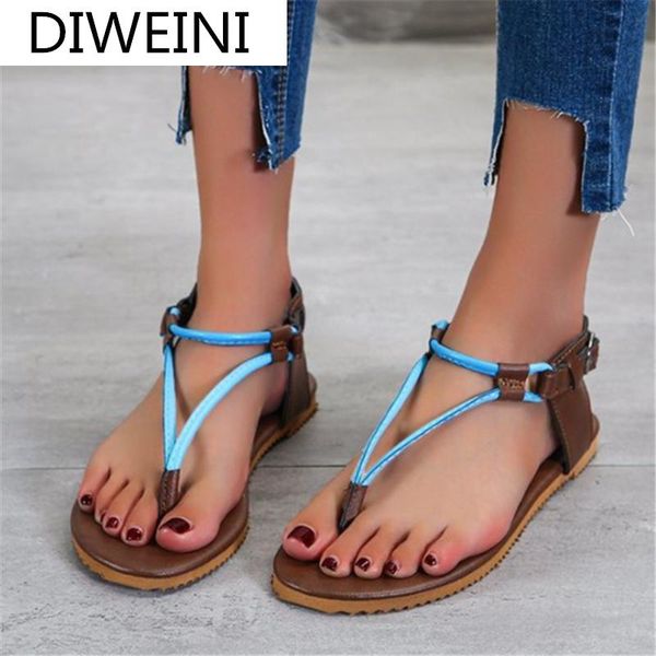

sandals 2021 summer women fashion retro buckle women's flip flops outdoor beach open toe flat zapatos mujer, Black