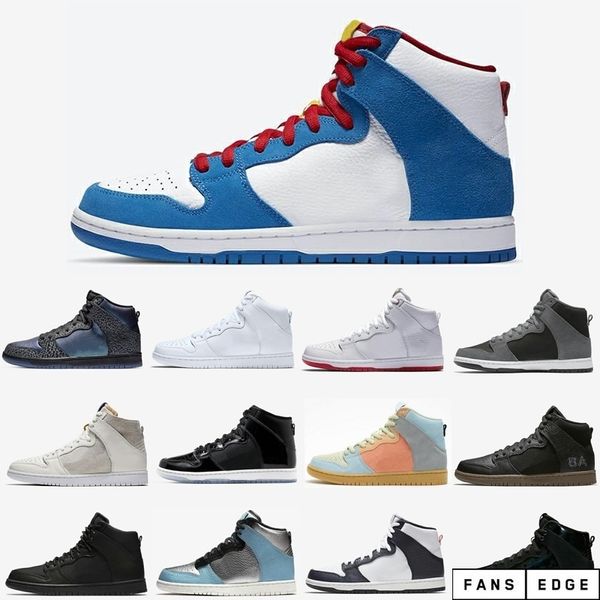 

2020 doraemon skateboard basketball shoes platform shadow obsidian white black iridescent high dunk men women trainers sneakers cheap