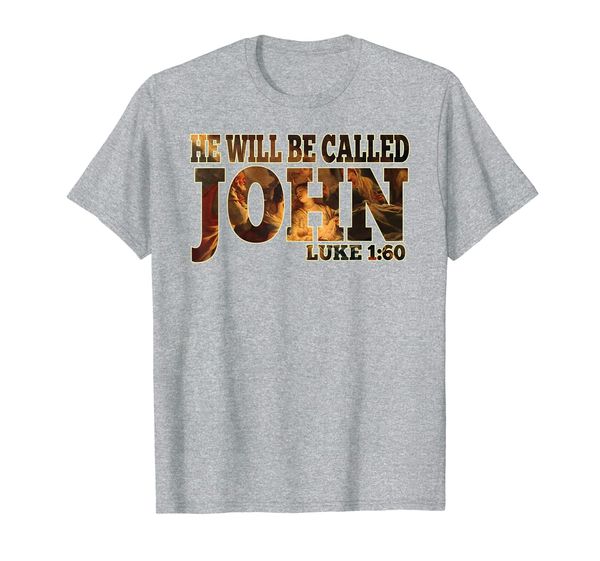 

st john the baptist t-shirt luke 1:60 catholic bible quotes, White;black