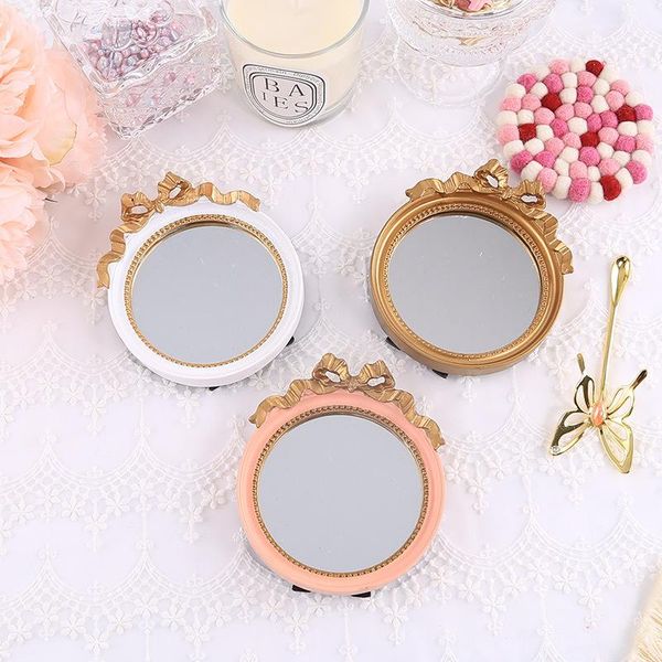 

kitchen storage & organization round mini white resin tray golden trays pink mirror dish fruit cakes jewelry plate decorative crafts