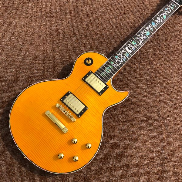 

electric guitar,rosewood fingerboard,colours binding,color mosaic,gold hardware