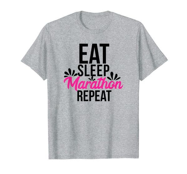 

eat sleep marathon repeat motivational gift ace045a t-shirt, White;black