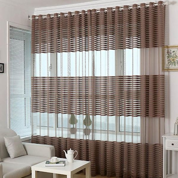 

curtain & drapes striped sheer curtains for living room tulle in the bedroom home decoration on window