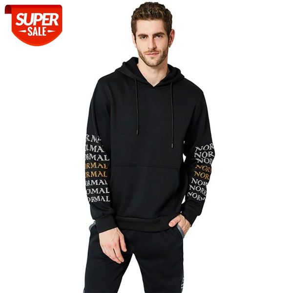 

men's hoodie 2020 autumn winter men's street wear hip hop sweatshirt letter print sweatshirt street eu size #in6g, Black