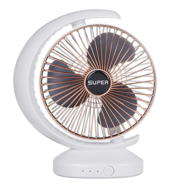 BAKEY Summer Fan ricaricabile a basso rumore a 3 ingranaggi Desk Desk Mini Fan Fan di raffreddamento elettrico