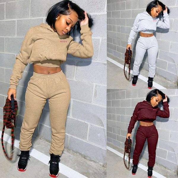 

autumn and winter men's solid hooded sweater letter print large sports suit, Gray