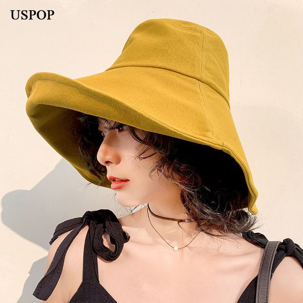 

2021 new summer women super large brim bucket hat sun hats fcfe, Blue;gray