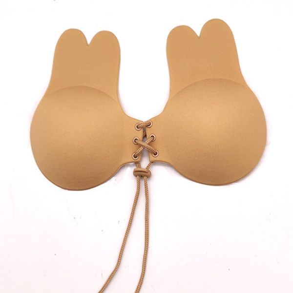 Unsichtbarer Silikongel-BH-Brusthift-Stick Push-Up-Kaninchen-Form-Selbstfrauen-Klebstoff-trägerlose BHs