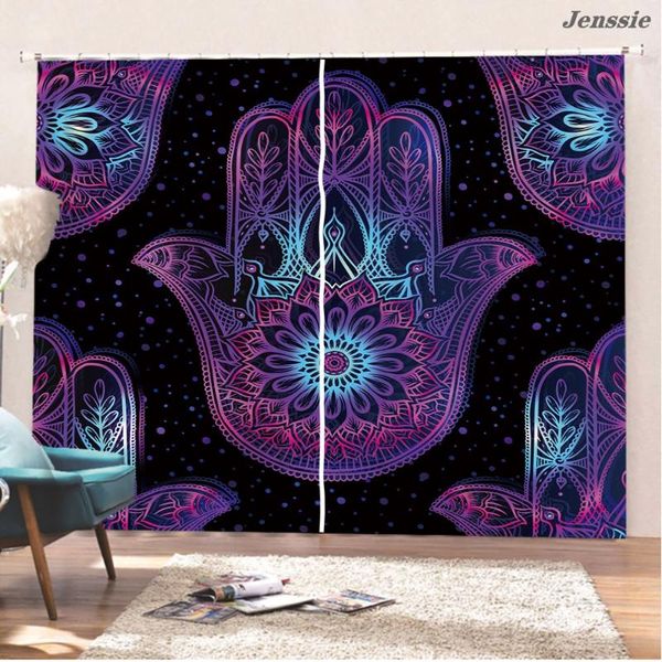 

curtain & drapes bohemian window 3d printing helios blackout twelve constellation for bedroom living room decor 2 panels