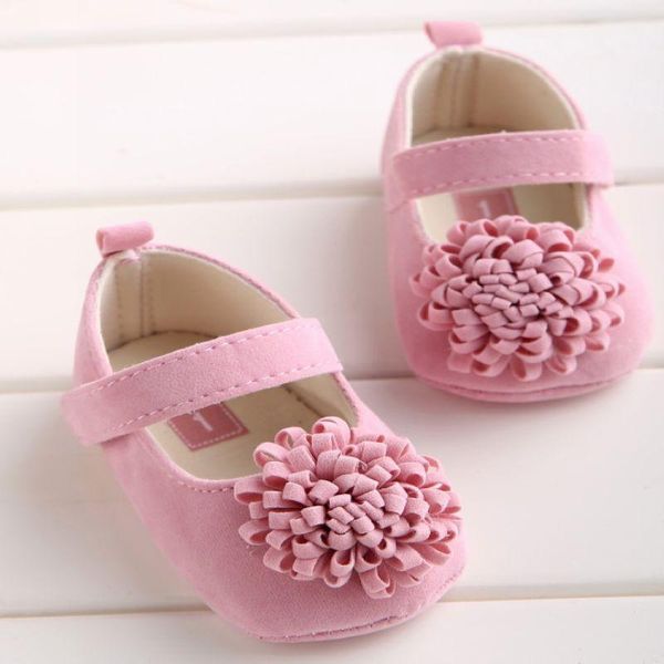 

first walkers baby shoes infant girls pink walker with flower born buckle strap crib soft bottom prewalkers 0m-18m 3color1