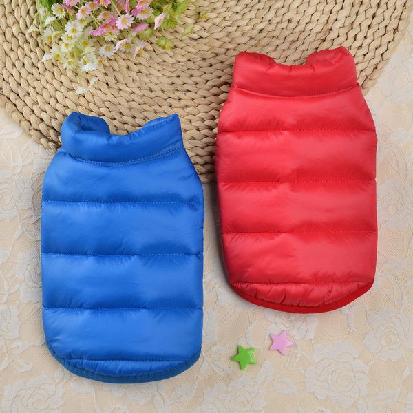 

down cotton padded cloth pet dog small teddy autumn winter cat warm