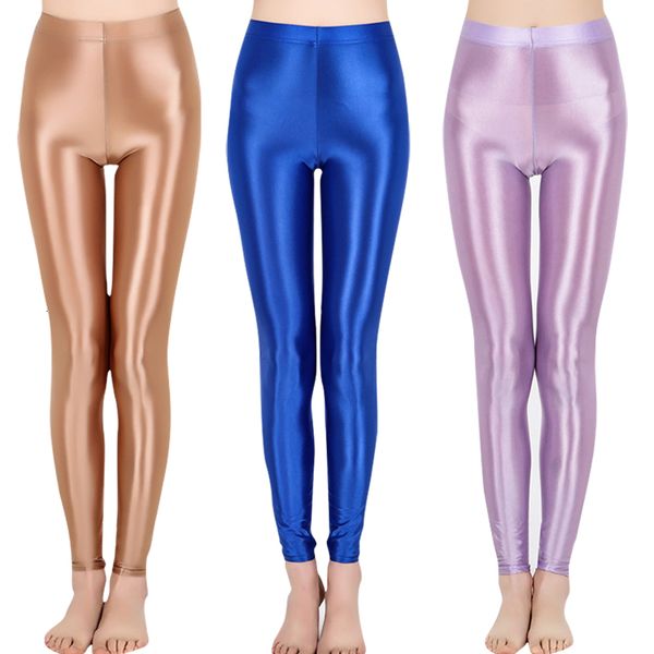 

legging new satin shiny panty panties yoga brook leggings sport women fitness high waist, Black