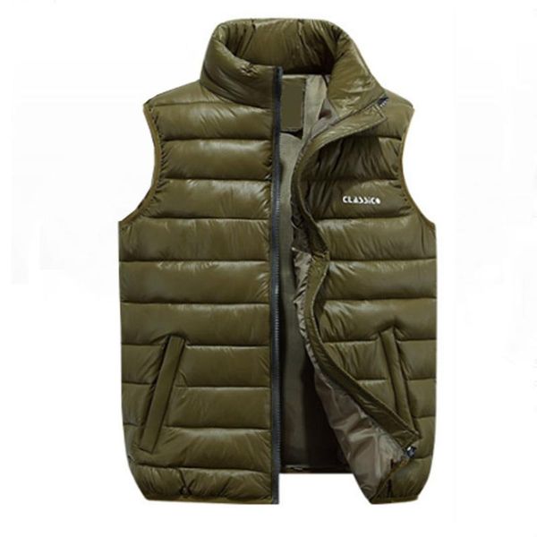 

men's vests autumn and winter thick cotton waistcoat young jacket trend large size leisure men, Black;white