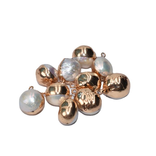 

baroque shaped half-bread edge beads 13-15mm pendant jewelry semi-finished natural freshwater pearls