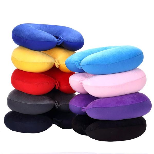 

pillow u shaped travel particles neck car plane pillows soft cushion home outdoor textile sno88