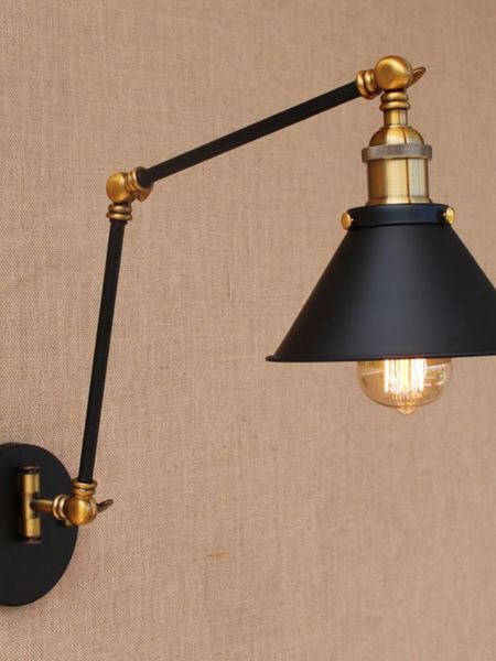

wall lamps adjustable long swing arm light fixture edison retro vintage lamp loft style industrial sconce appliques led