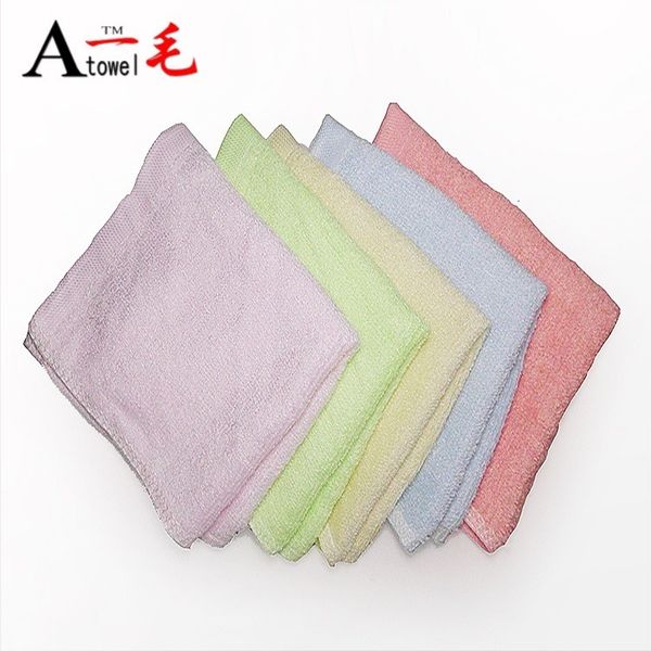 

25 * 25cm 25g bamboo fiber children's saliva towel handkerchief natural environmental protection and health cg25, Blue;white