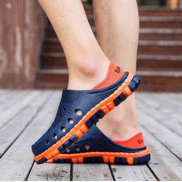 

2021 new summer slippers outdoor casual men sandals water beach shoes, Black