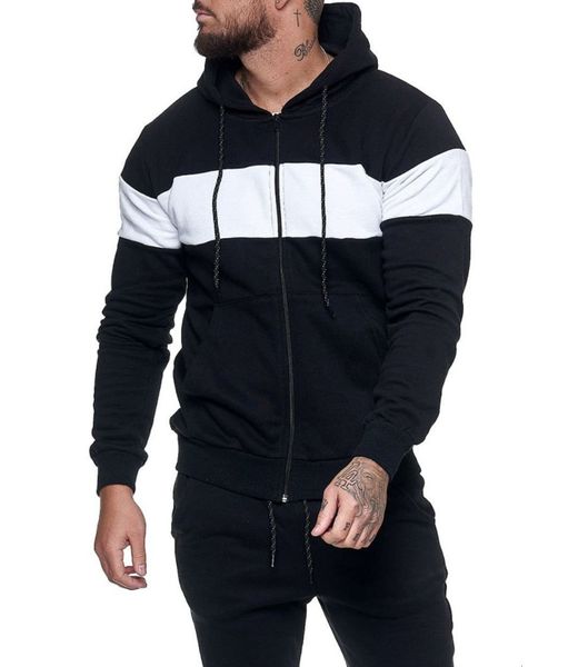 

white black red blue army green slim sports cardigan sweater color matching fashion casual jacket men 2xl 3xl hoodie