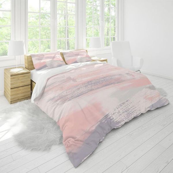 

bedding sets home textile nordic style duvet cover multicolor and pillowcase king size single double bedroom bed customization