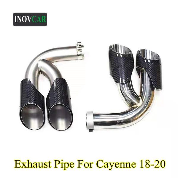 

motorcycle exhaust system pair carbon fiber double tail pipe for 2021-2021 muffler rear exhausts car styling