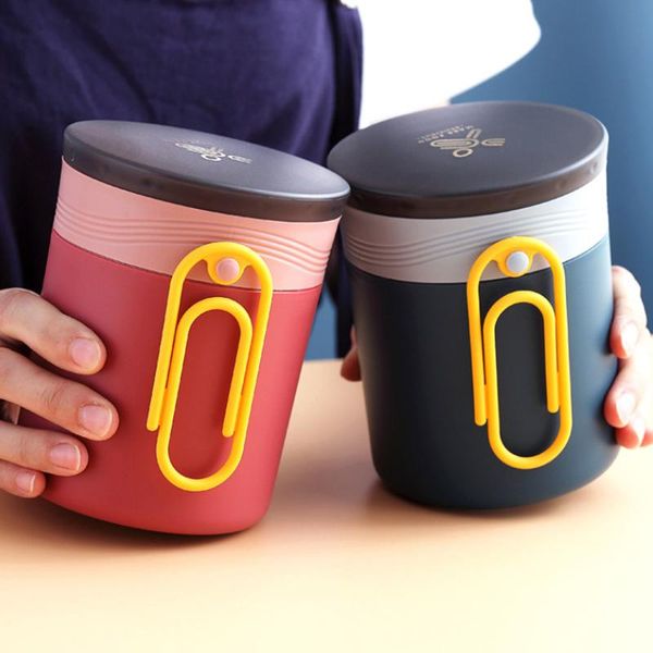 

dinnerware sets 450ml stainless steel liner soup pot breakfast porridge heat insulation and leak-proof cup container
