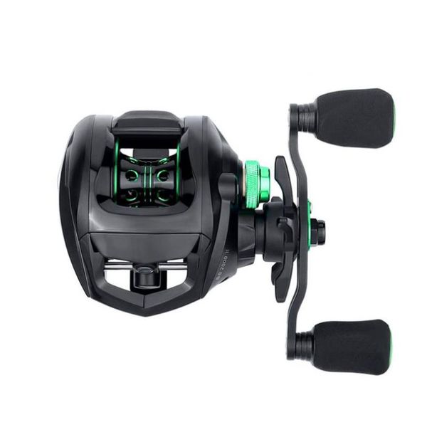 

baitcasting reels reel 6.3:1 bass fishing 8kg max drag left right hand reinforced white