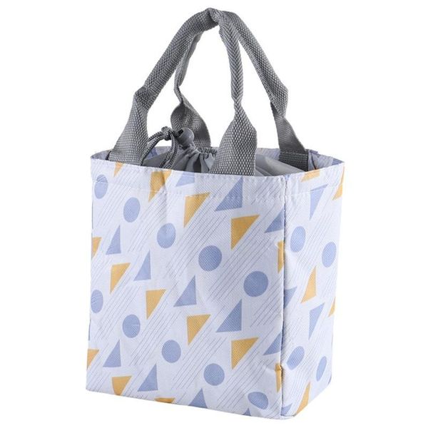 

hanging baskets flamingo lunch bags women portable functional canvas stripe insulated thermal food picnic kids cooler box bag tote