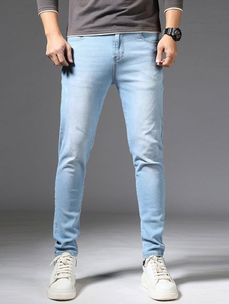 

men slant pocket jeans u4mw#, Blue