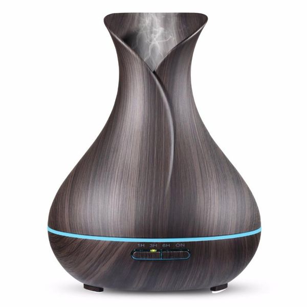 

essential oils diffusers 400ml large capacity aroma oil ultrasonic diffuser vase shape air humidifier with 7 color changing led lights for h