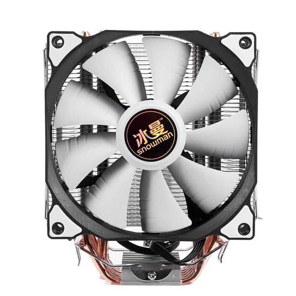 

4pin cpu cooler 6 heatpipe single fan cooling 12cm lga775 1151 115x 1366 support amd lappads