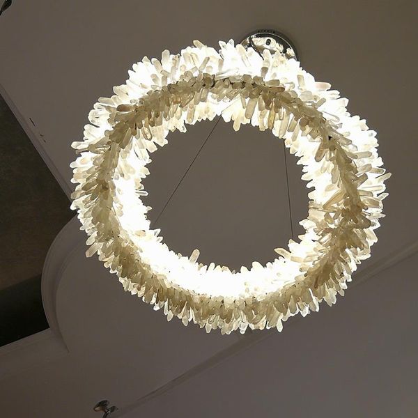 

creative post-modern natural crystal stone living room dining room bedroom villa home improvement model lamp lighting
