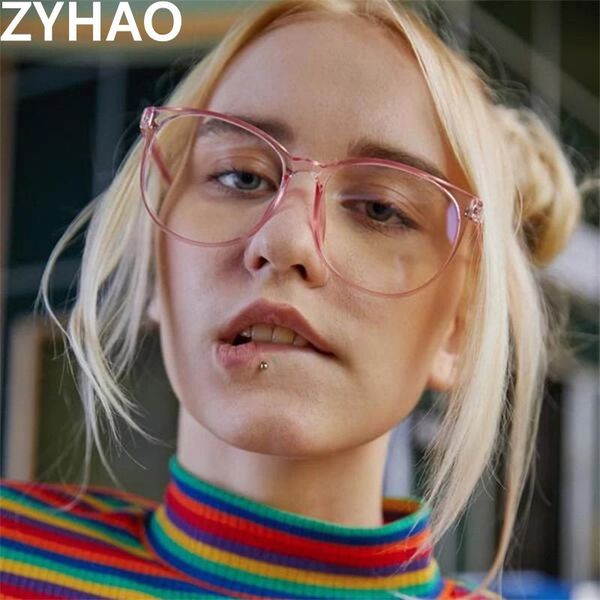 

fashion sunglasses frames 5 colors retro pc anti blue light glasses womens eyeglasses round clear frame men eyewear ultra flat mirror, Black