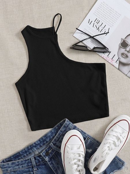 

asymmetrical neck tank m3qo#, White