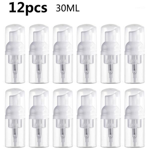 

storage bottles & jars 12pcs 30ml portable foam bottle empty pump clear lotion shampoo dispenser koop refillable