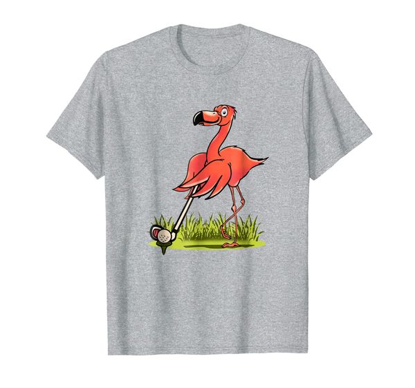 

flamingo play golf pink flamingo lover gift t-shirt, White;black