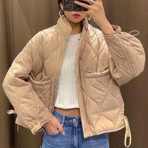 

women's down & parkas 2021 winter coat short jacket women loose solid light slim streetwear female chic outerwear, Black
