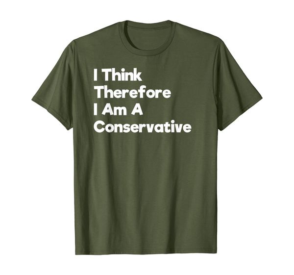 

i think therefore i am conservative anti democrat t shirt, White;black