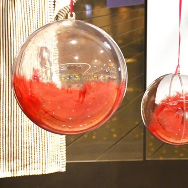 

christmas decorations filled plastic ball diy removable wedding ornament decor party transparent hollow hanging gift holiday festival