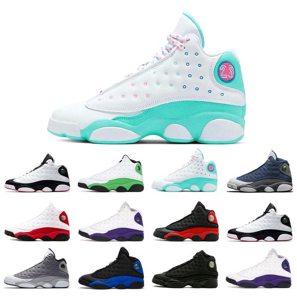 

13s man basketball shoes atmosphere grey aurora green black cat bred chicago court purple flint he got game hyper royal lucky playground tra