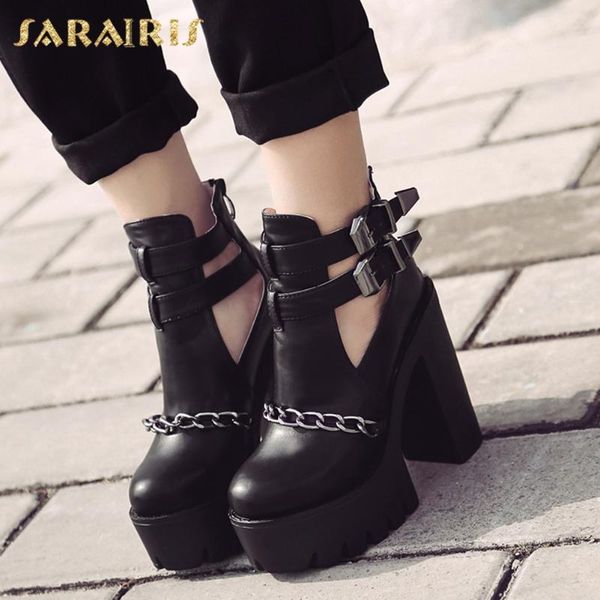 

dress shoes sarairis fashion 2021 super high heels summer woman pumps female zip up platform offices dressing ladies, Black