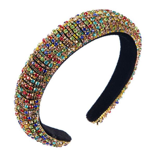 

hair clips & barrettes 667e fashion baroque crystal bands for women lady accessories shiny rhinestone headband hoop, Golden;silver