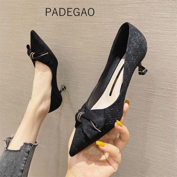 

dress shoes 2021 heels women ol elegant korean casual party for, Black