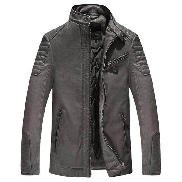 

men's fur & faux pu leather jackets men slim fit outwear jacket winderbreaker motorcycle autumn winter casual male coats, Black